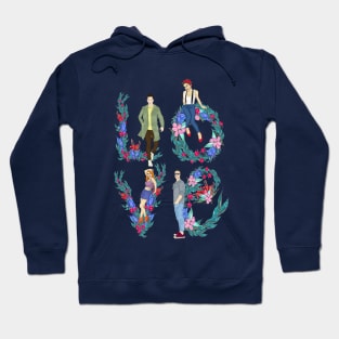 Love and flowers, wemen and men Hoodie